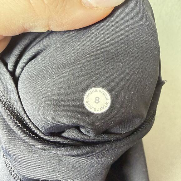 Lululemon Fast and Free 10” High Rise Bike Shorts Nulux Black Women’s Size 8 - Picture 6 of 8